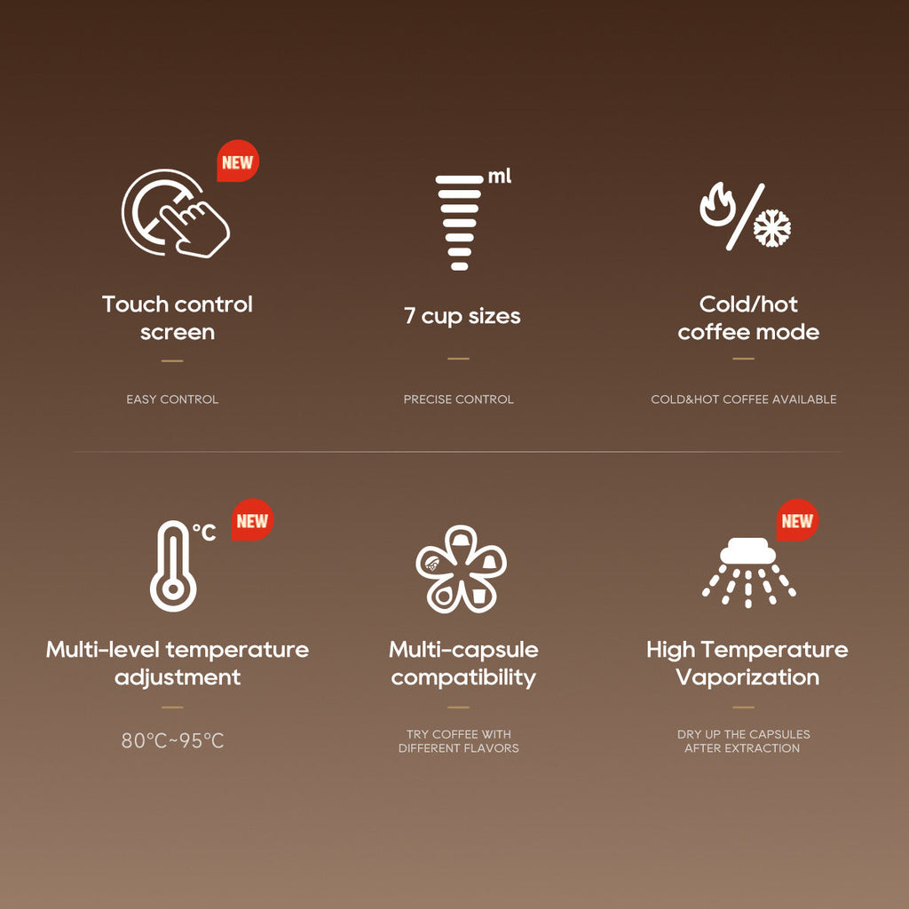 HiBREW Coffee Maker H2C | Smart Touch Control, 7 Cup Sizes, Hot & Cold Brew, Precise Temp