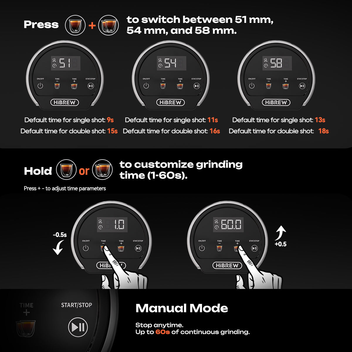 HiBREW G3 Plus: 31-Level Precision, Plasma Anti-Static, Smart Touchscreen Coffee Grinder – Perfect for Espresso, Pour Over & More