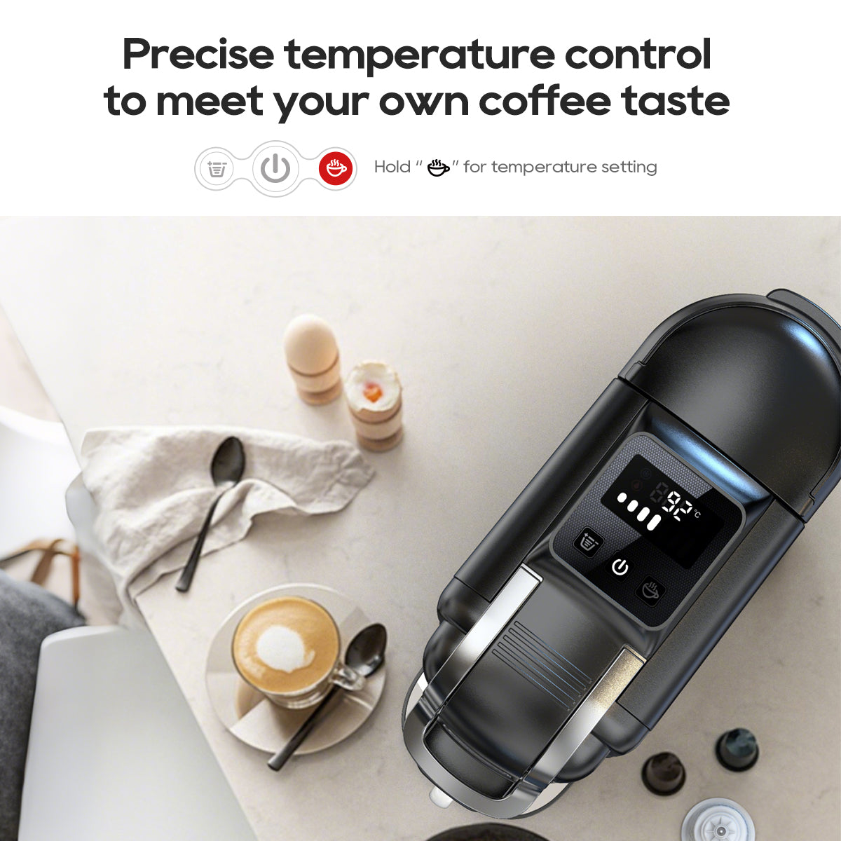 HiBREW Coffee Maker H2C | Smart Touch Control, 7 Cup Sizes, Hot & Cold Brew, Precise Temp