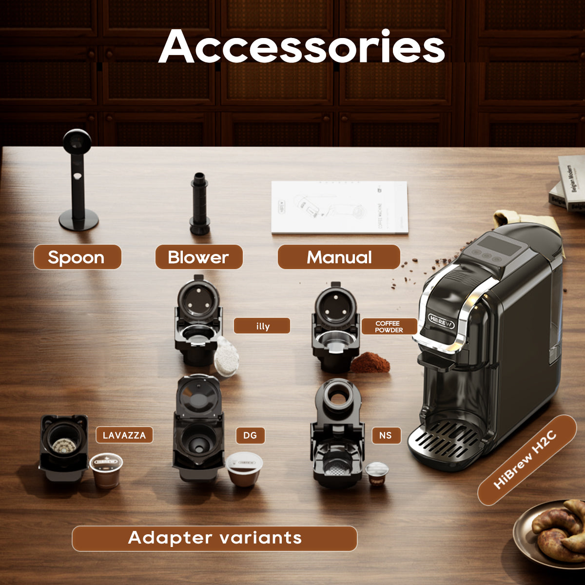 HiBREW Coffee Maker H2C | Smart Touch Control, 7 Cup Sizes, Hot & Cold Brew, Precise Temp