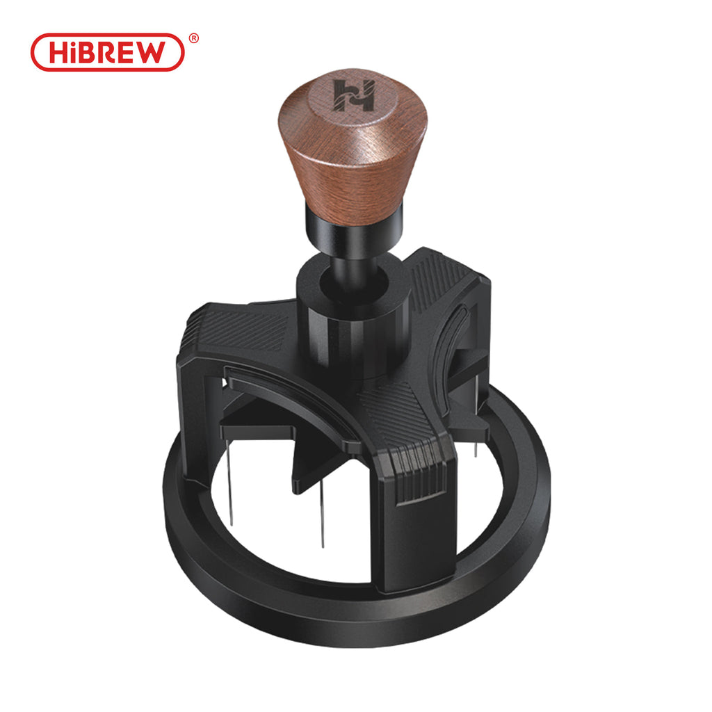 HiBREW Rotary 58mm Espresso Stirrer Portafilter Distribution Tool Needle Distributor Magnetic for Coffee Machine H10A H13 G5