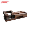 HiBREW Wood Tamping Station Tamper Holder 51/58mm Portafilter Holder Filter Screen Holder Espresso Distributor for H10A H13