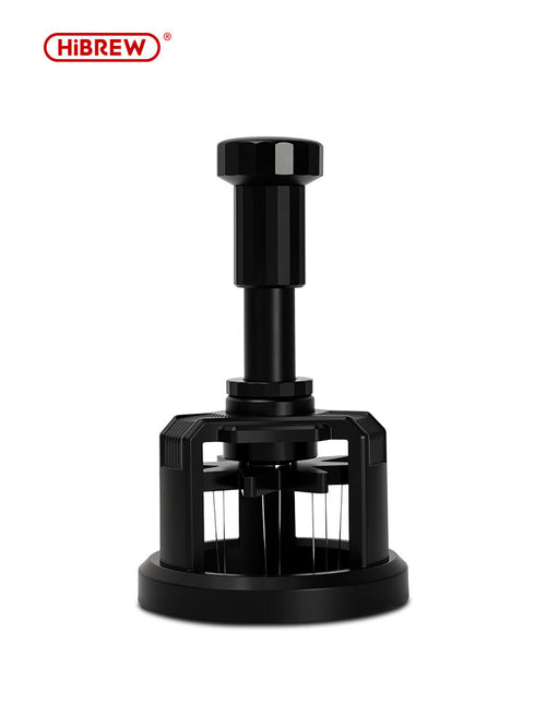 HiBREW 51mm 58mm Press & Spin WDT Tool - Magnetic Espresso Coffee Powder Distributor (Aluminum & Stainless Steel)