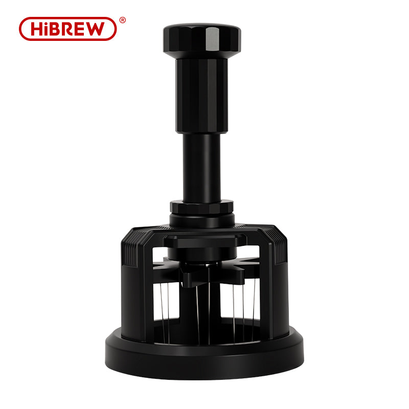 HiBREW 51mm 58mm Press & Spin WDT Tool - Magnetic Espresso Coffee Powder Distributor (Aluminum & Stainless Steel)