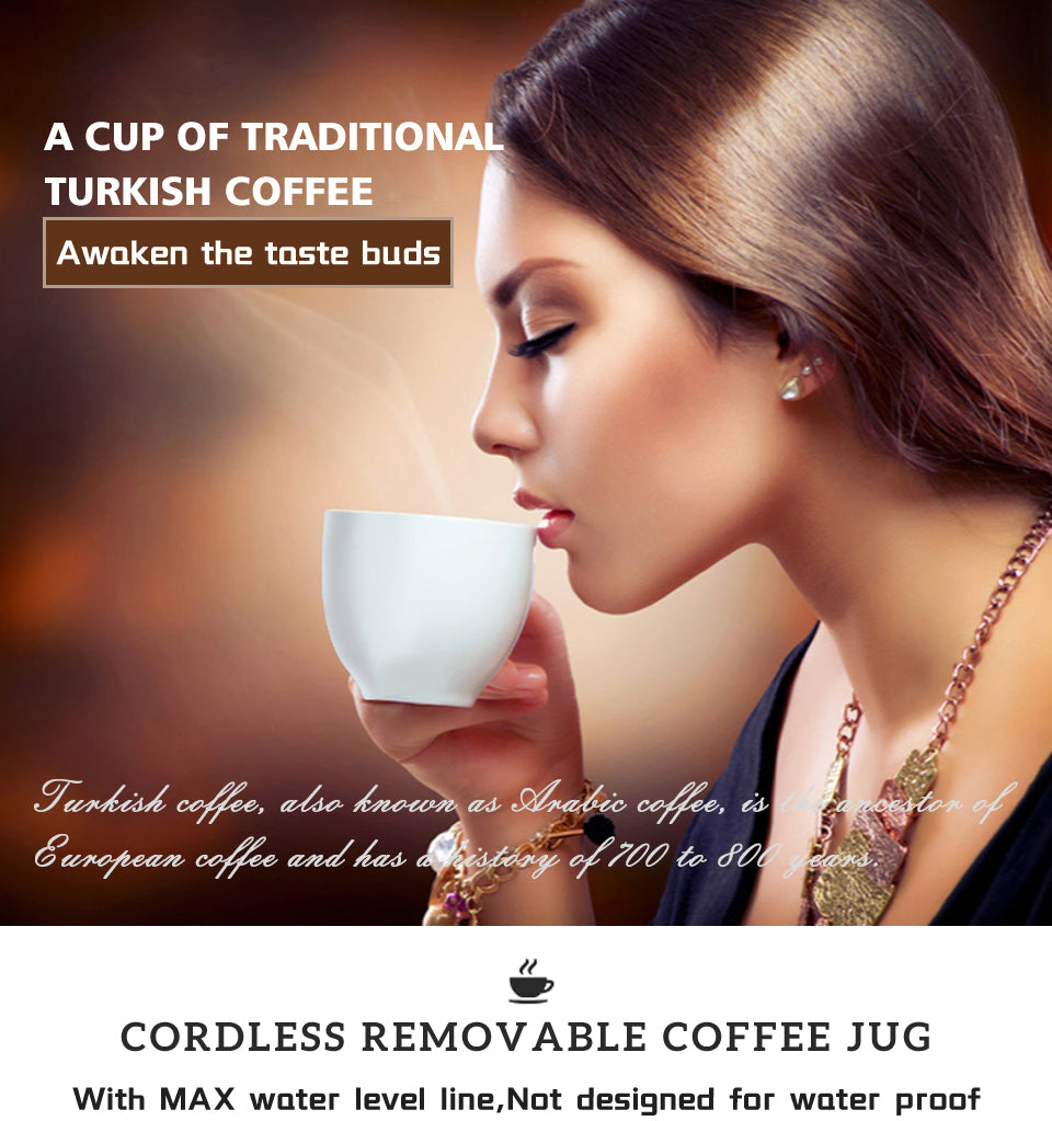 HiBREW Automatic Turkish Coffee Machine Electric Pot AC 220~240V Ground Coffee Maker H9